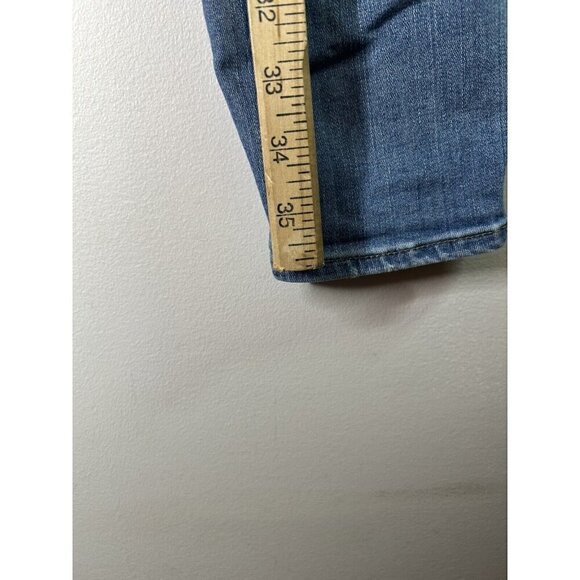 J. Crew Pants Womens Blue Denim Jeans Toothpick Distressed Cut-Off Size 25 - Picture 10 of 14